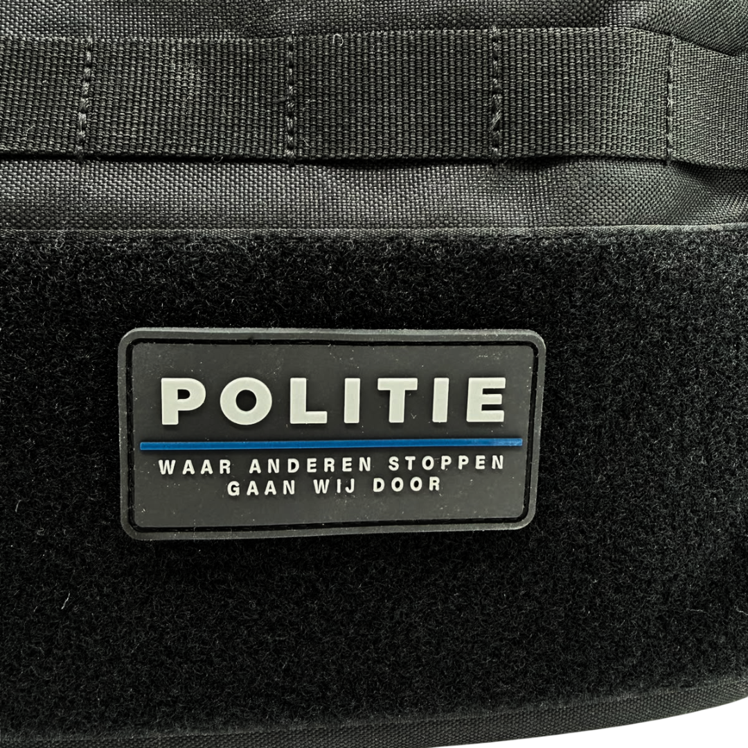 Politie patch 'Waar andere stoppen'