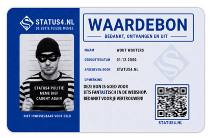 Status4 cadeaukaart/rijbewijs + gratis clip